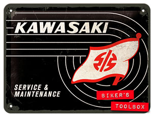 Classic Kawasaki Metal Sign